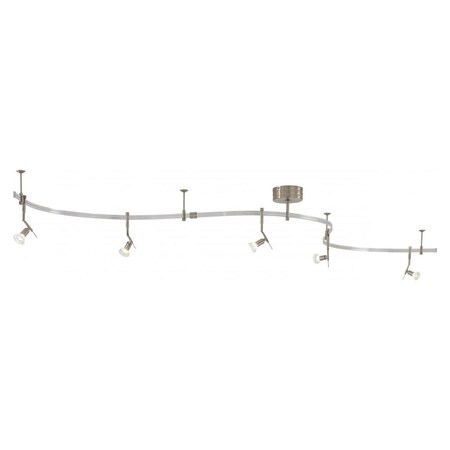 Minka George Kovacs Brushed Nickel 5 Light Monorail Track Light Kit P4035-084